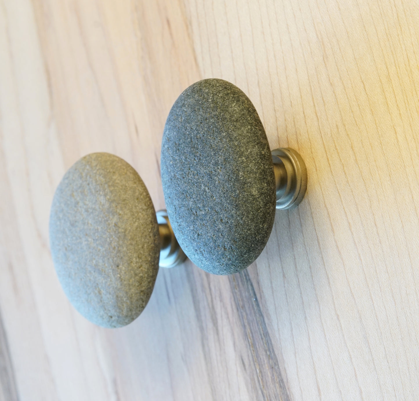 Beach Rock Stone Pebble Cabinet Knobs - Set of 6 - Ready to Ship