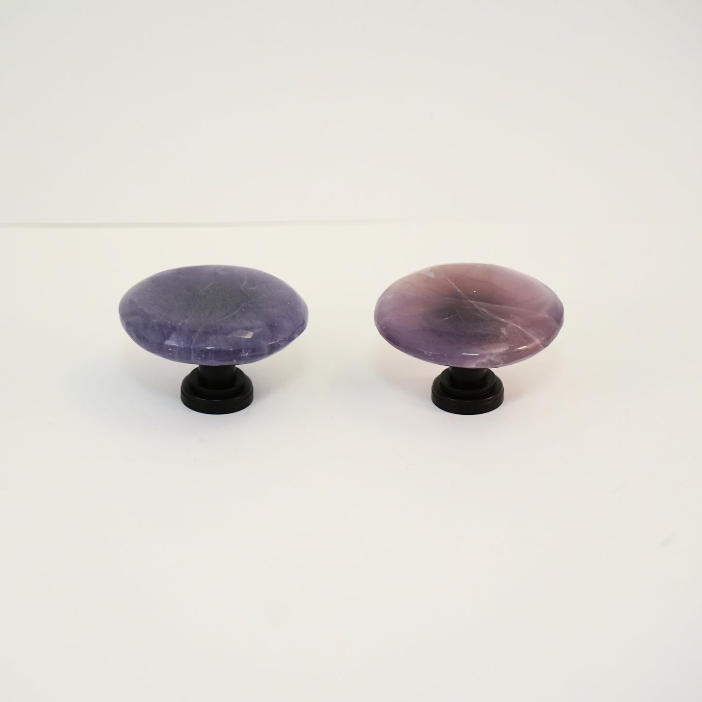 Purple Fluorite Gemstone Cabinet Knob Pair