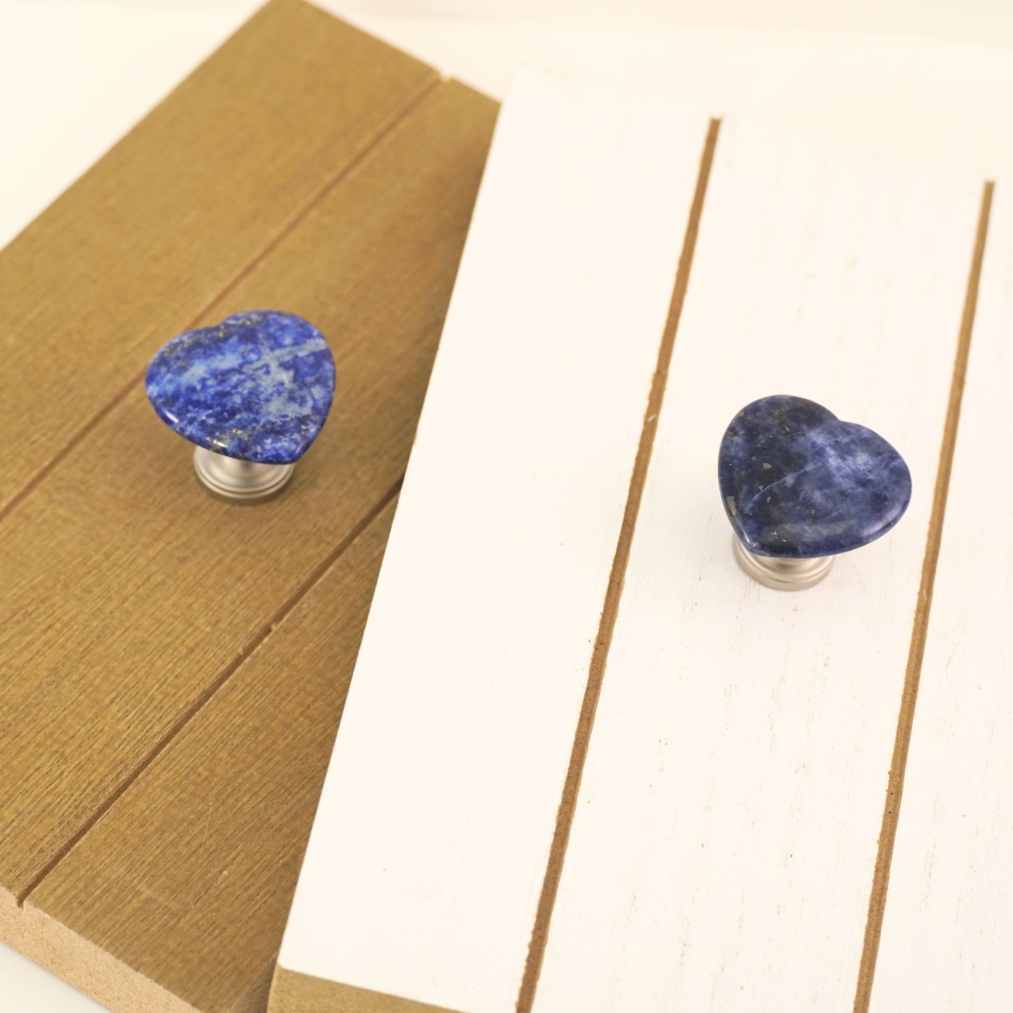 Sodalite Gemstone Heart Pair