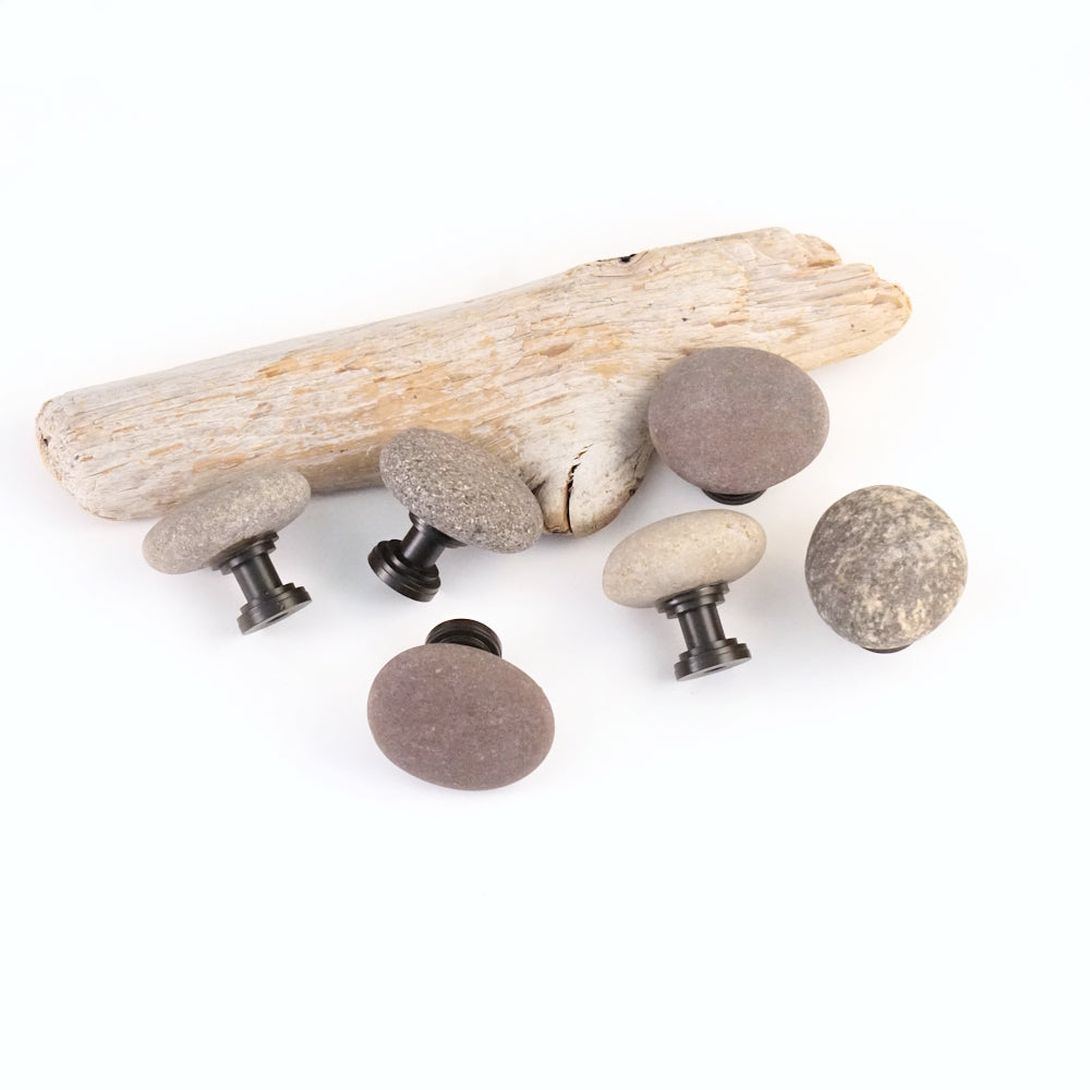 Mixed Warm Beach Stones - Set of 6