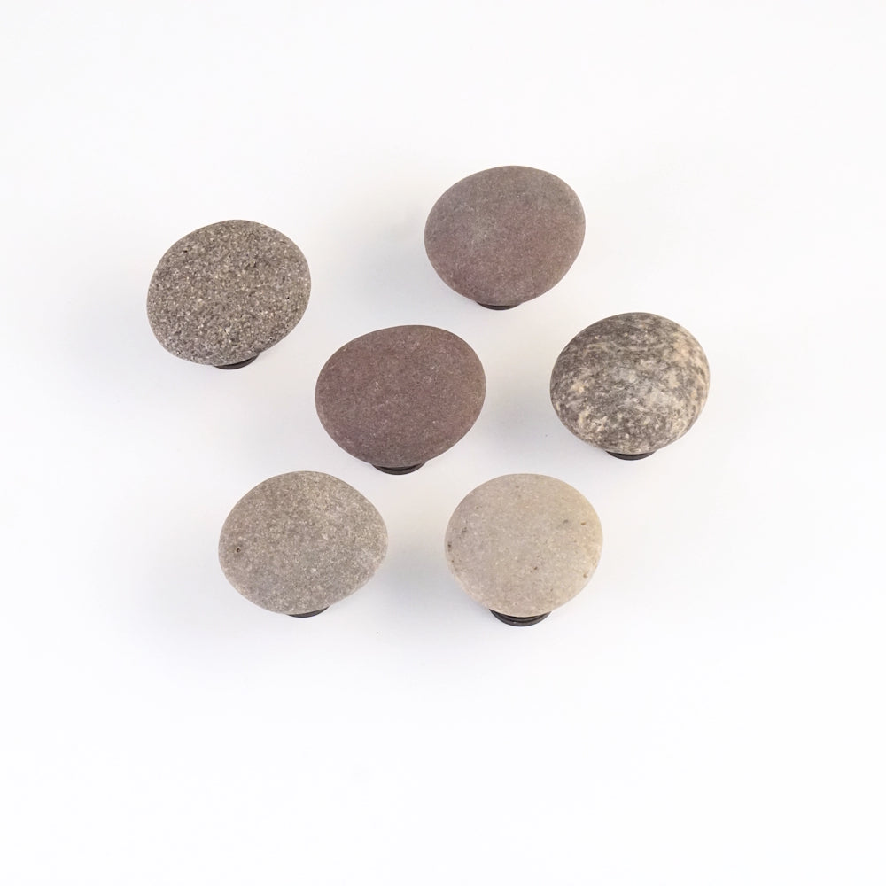 Mixed Warm Beach Stones - Set of 6