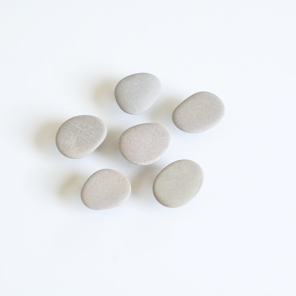 Pale Cream Stones on Oil Rubbed Bronze - Set of 6