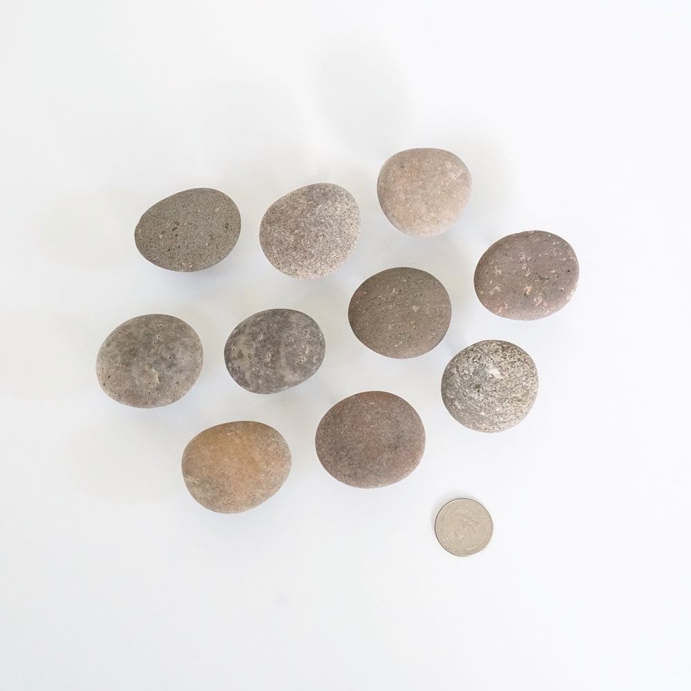 Mixed Brown Beach Rocks - Set of 10