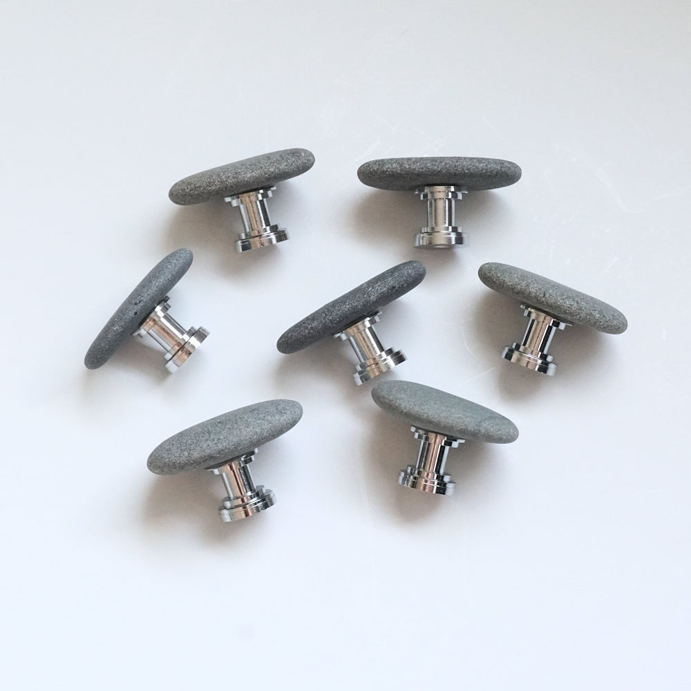 Gray with Chrome - Set of 7 - Ready to Ship