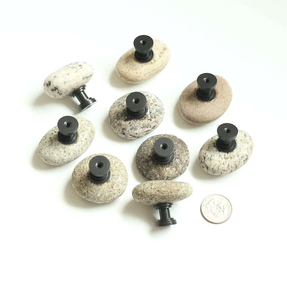 Bold Granite Beach Rocks - Set of 9