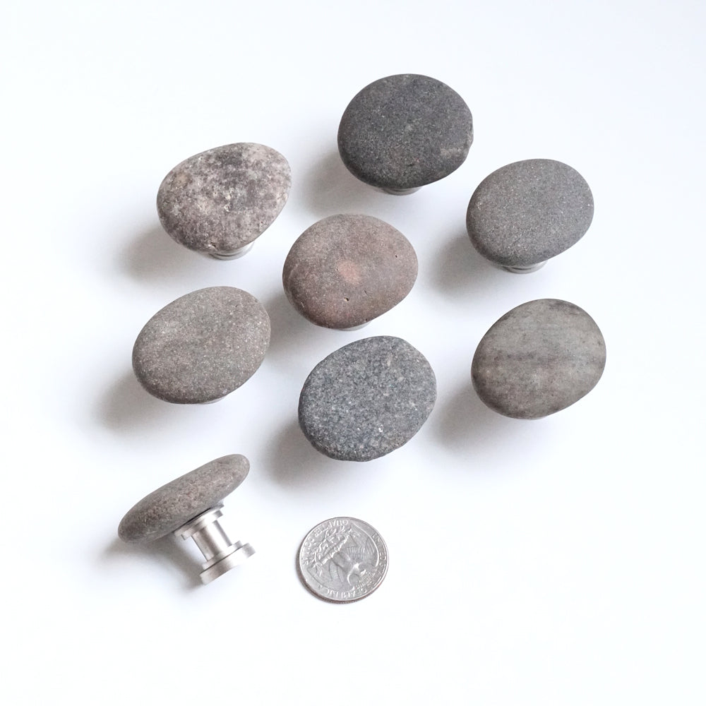 Greige Natural Beach Stones - Set of 8 - Ready to Ship