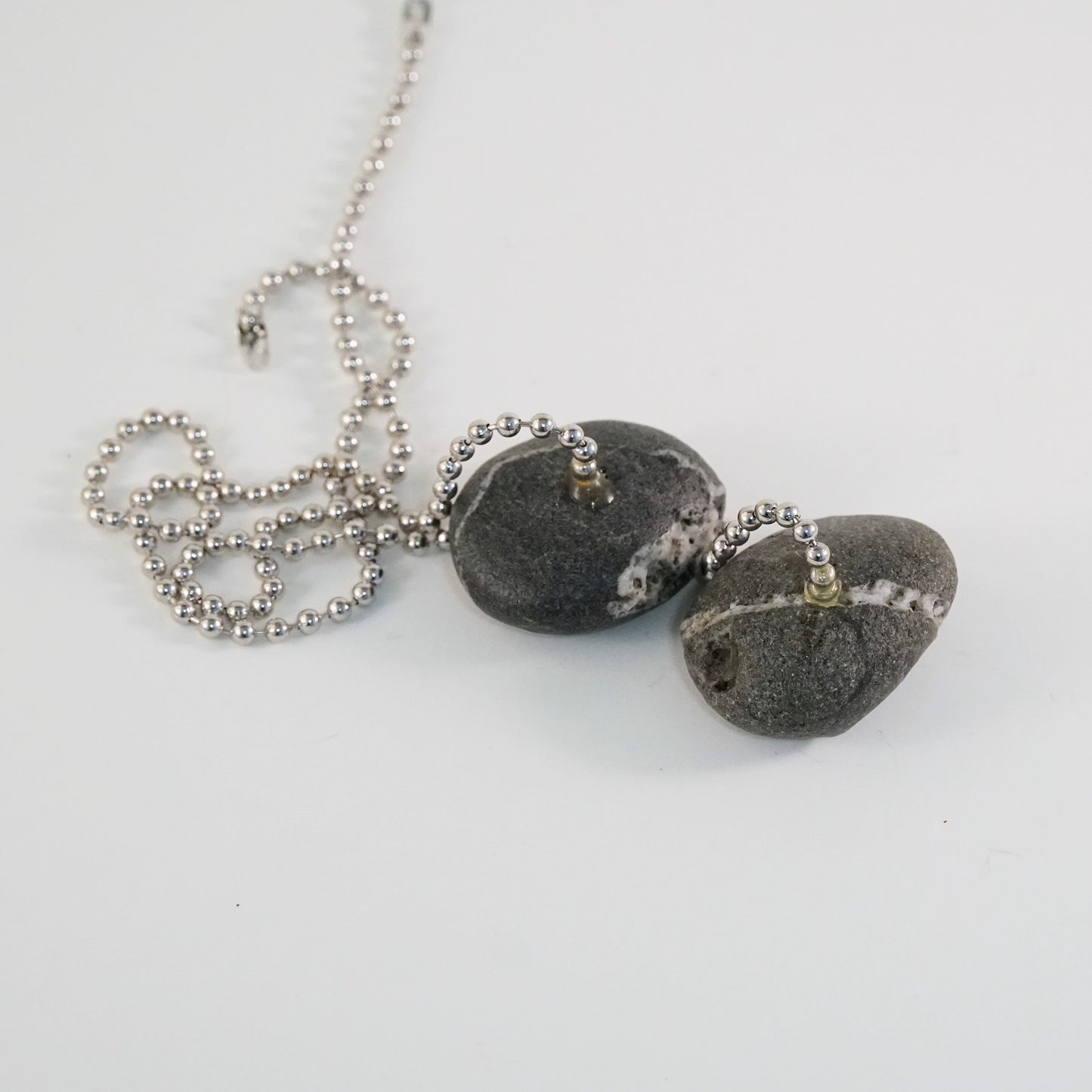 Light and Fan Pulls with Wishing Stone Striped Pebbles