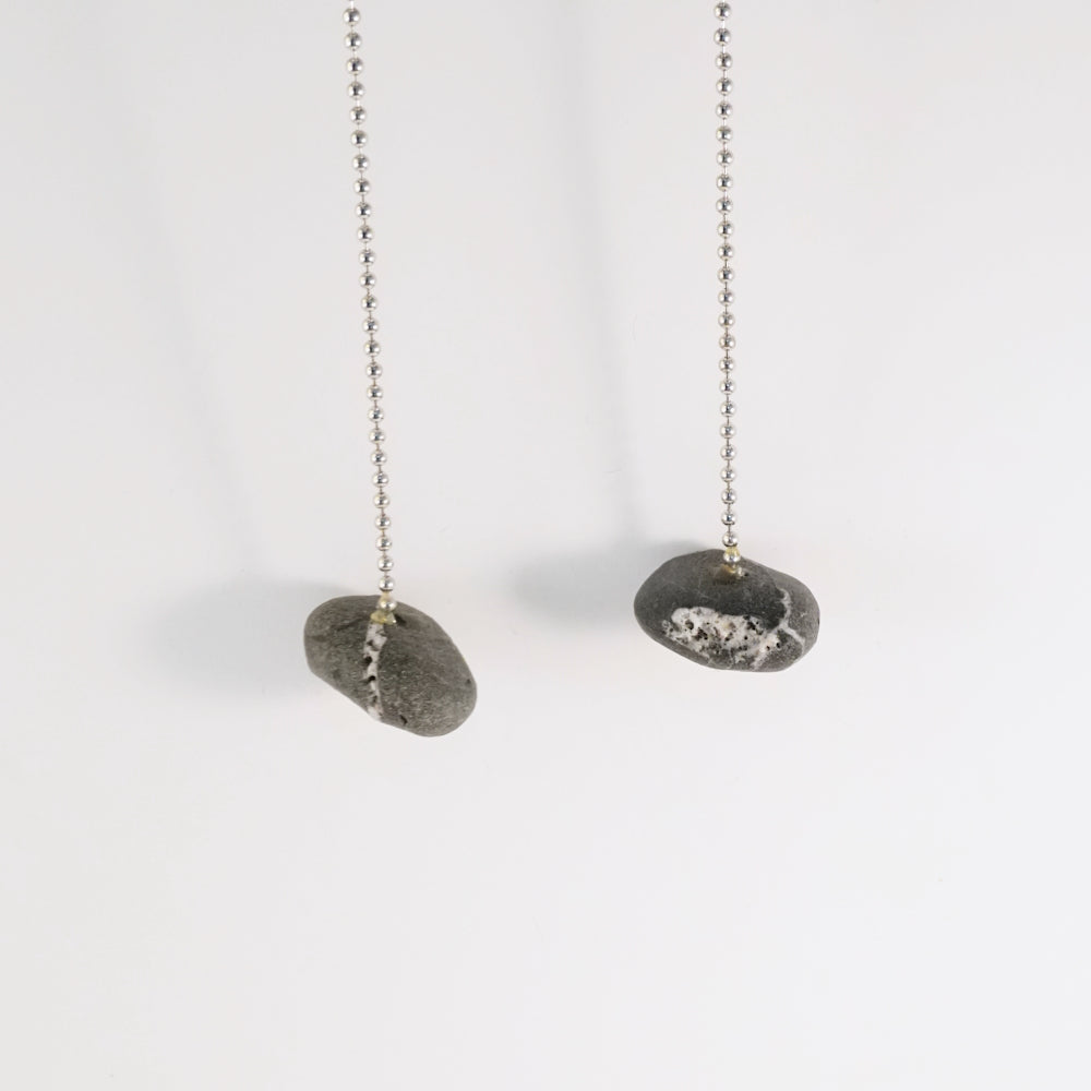 Light and Fan Pulls with Wishing Stone Striped Pebbles