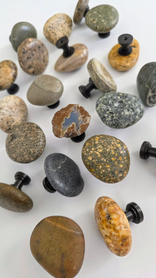 Custom Order - Beach Rock Cabinet Knobs & Shower Hooks