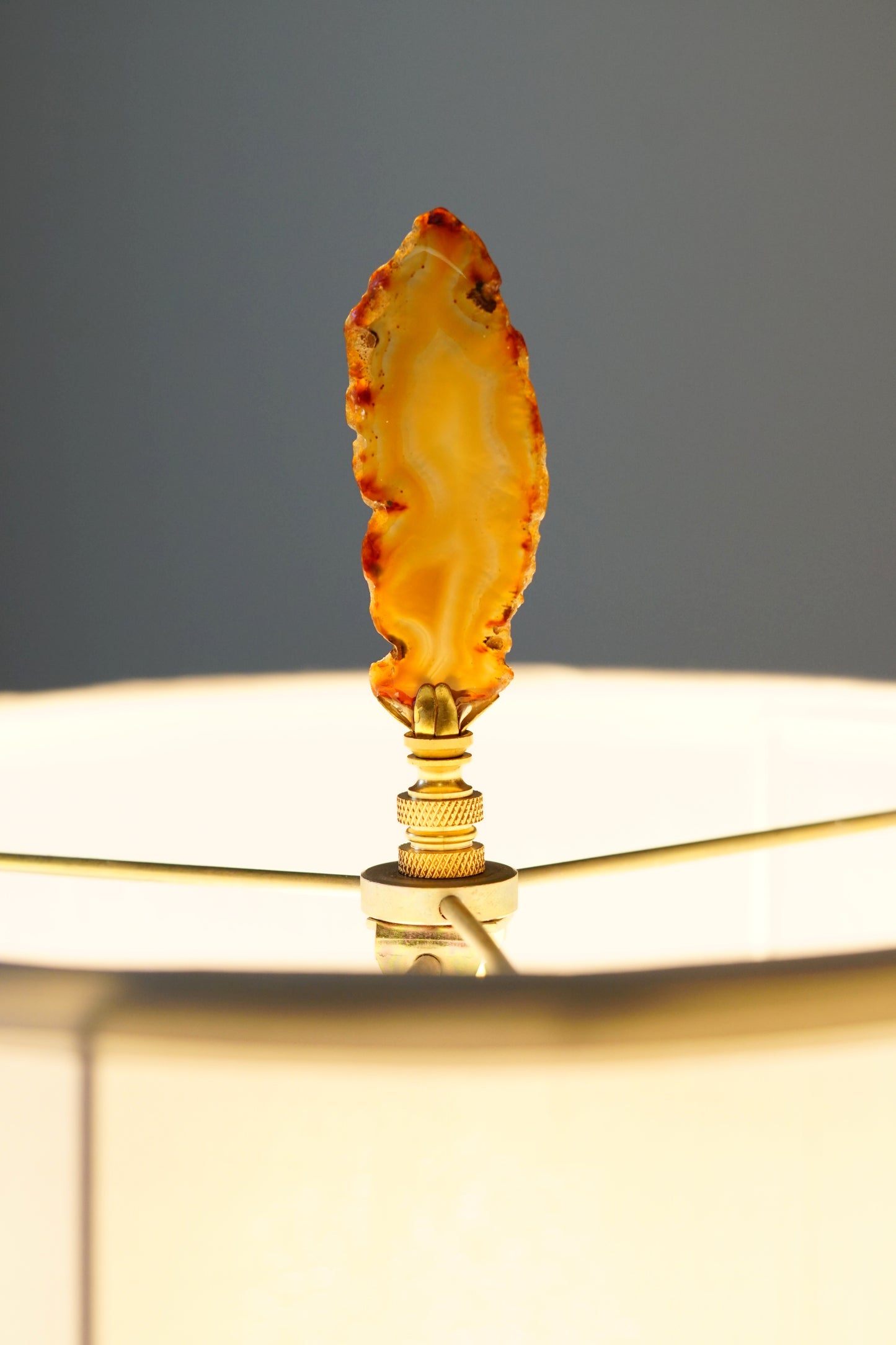 Lamp Finial Set - Polished Brazilian Agates