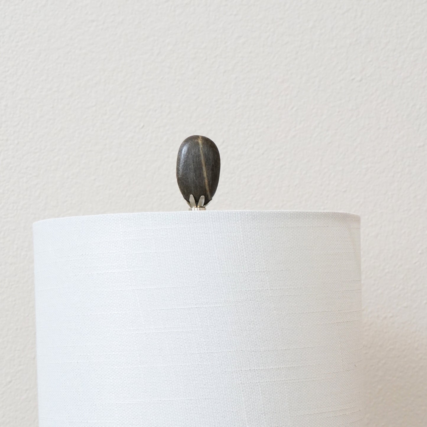Beach Pebble Lamp Finial Pair