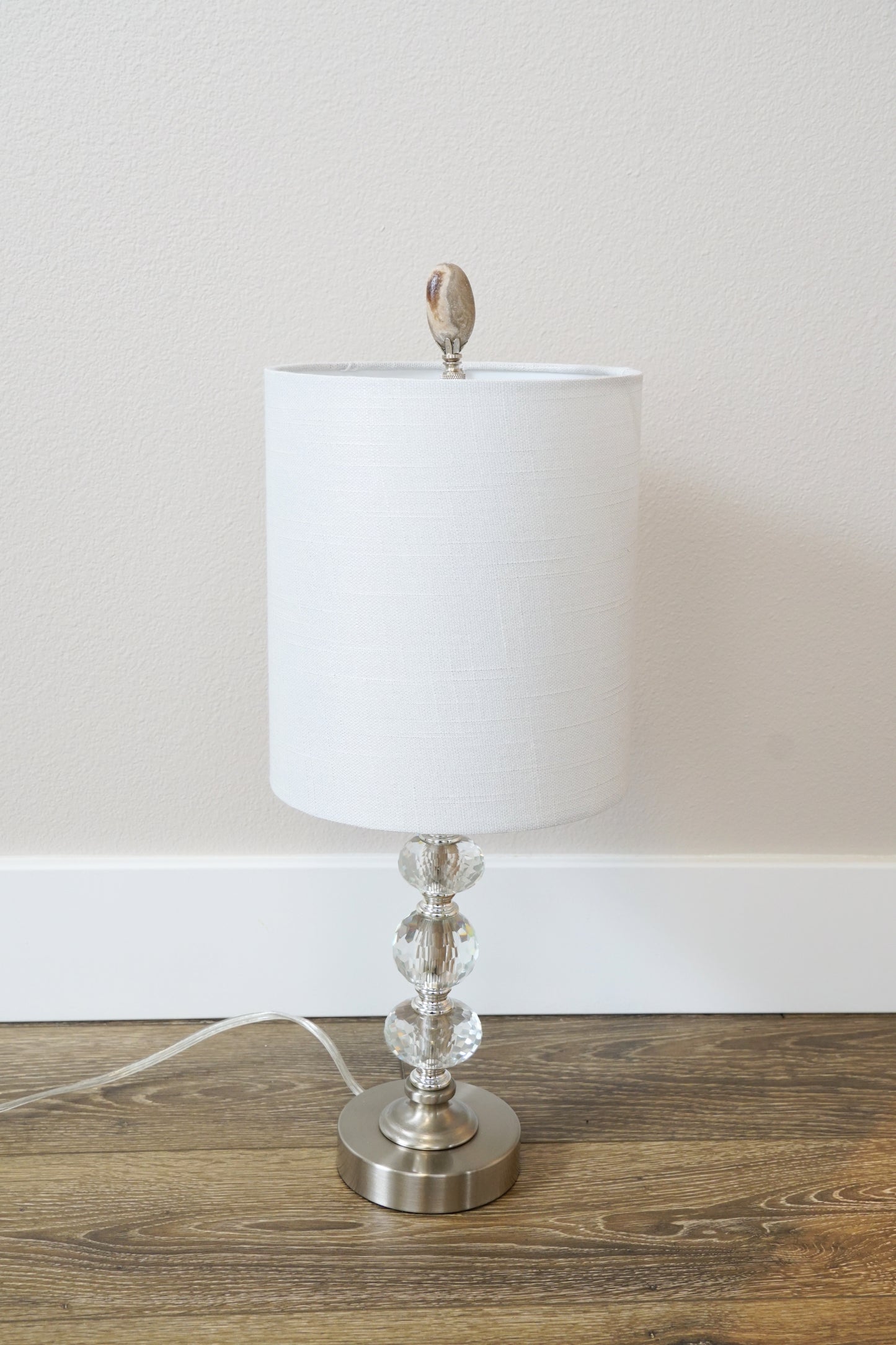 Beach Pebble Lamp Finial Pair