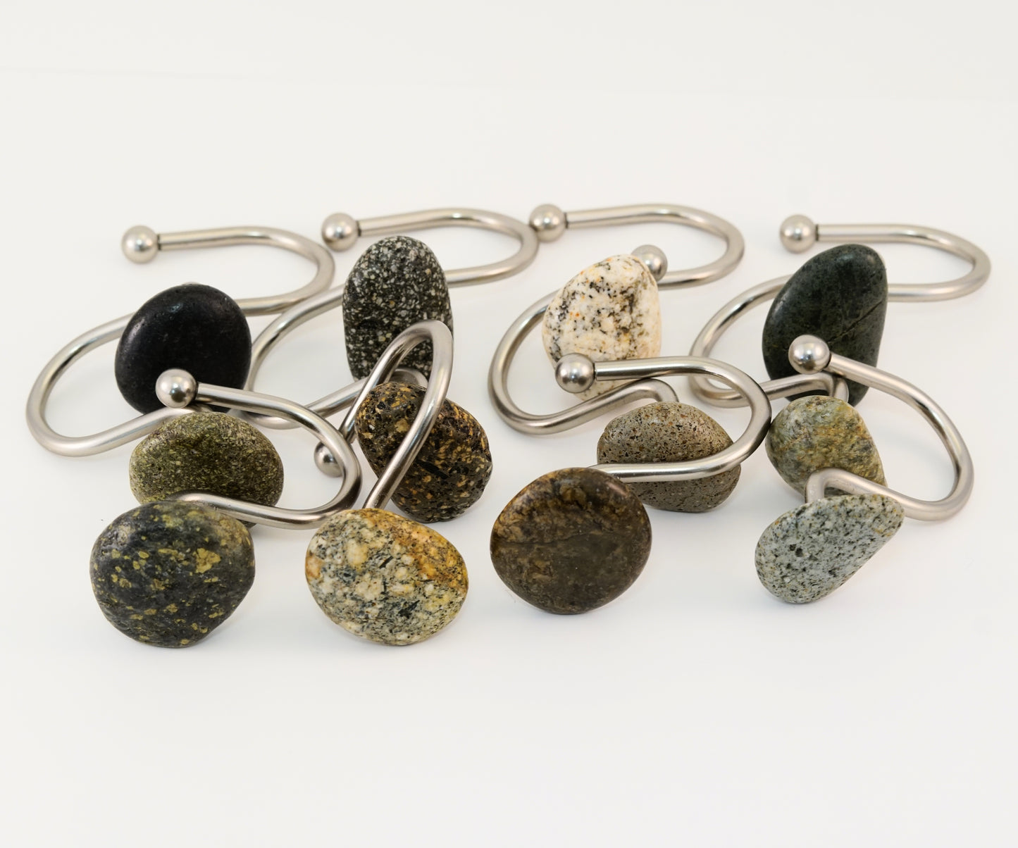 Beach Rock Stone Shower Curtain Hook Set