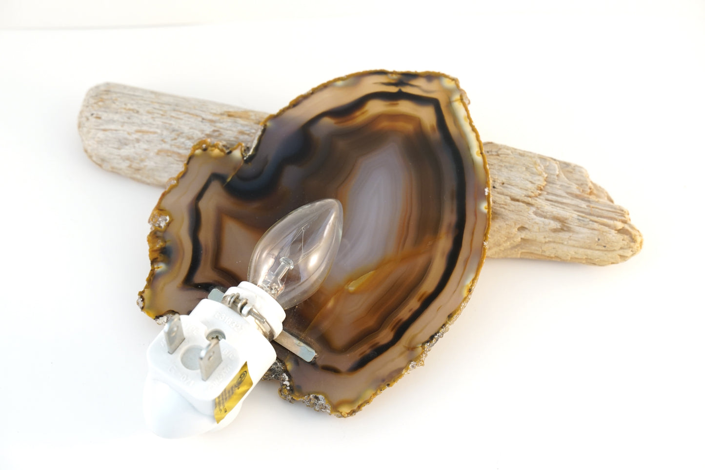 Agate Geode Slice Night Light