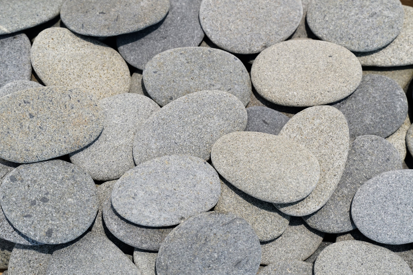 Single Gray Stones - Satin Nickel Stems