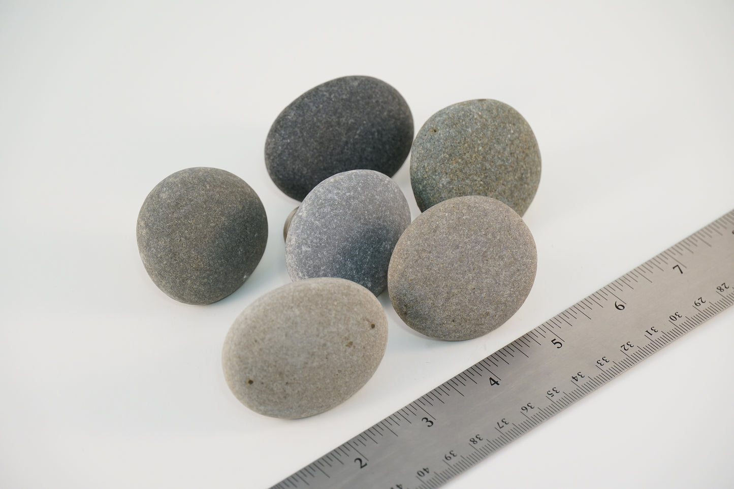Beach Rock Stone Pebble Cabinet Knobs - Set of 6