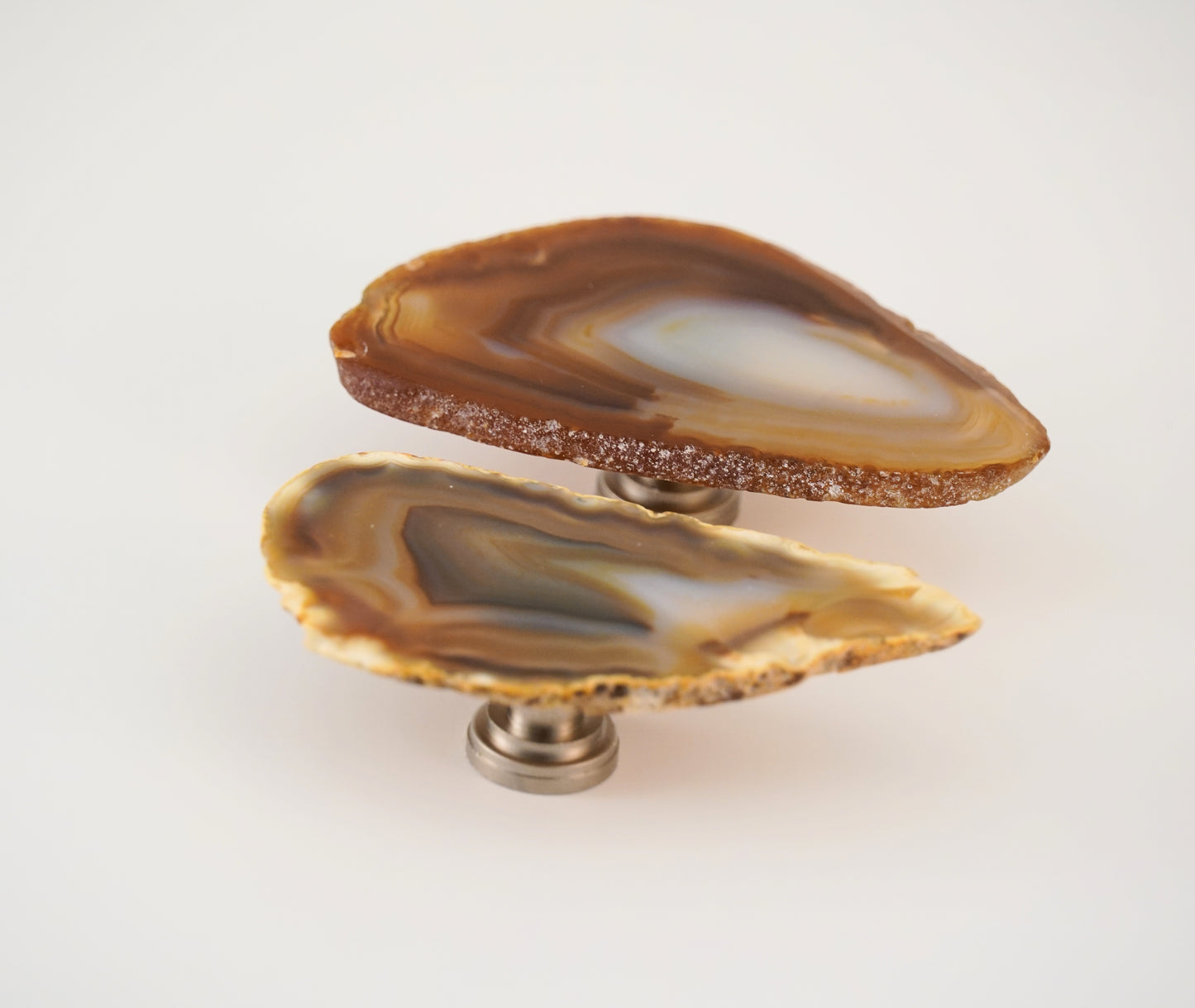 Brazilian Agate Cabinet Knob Pull Pair