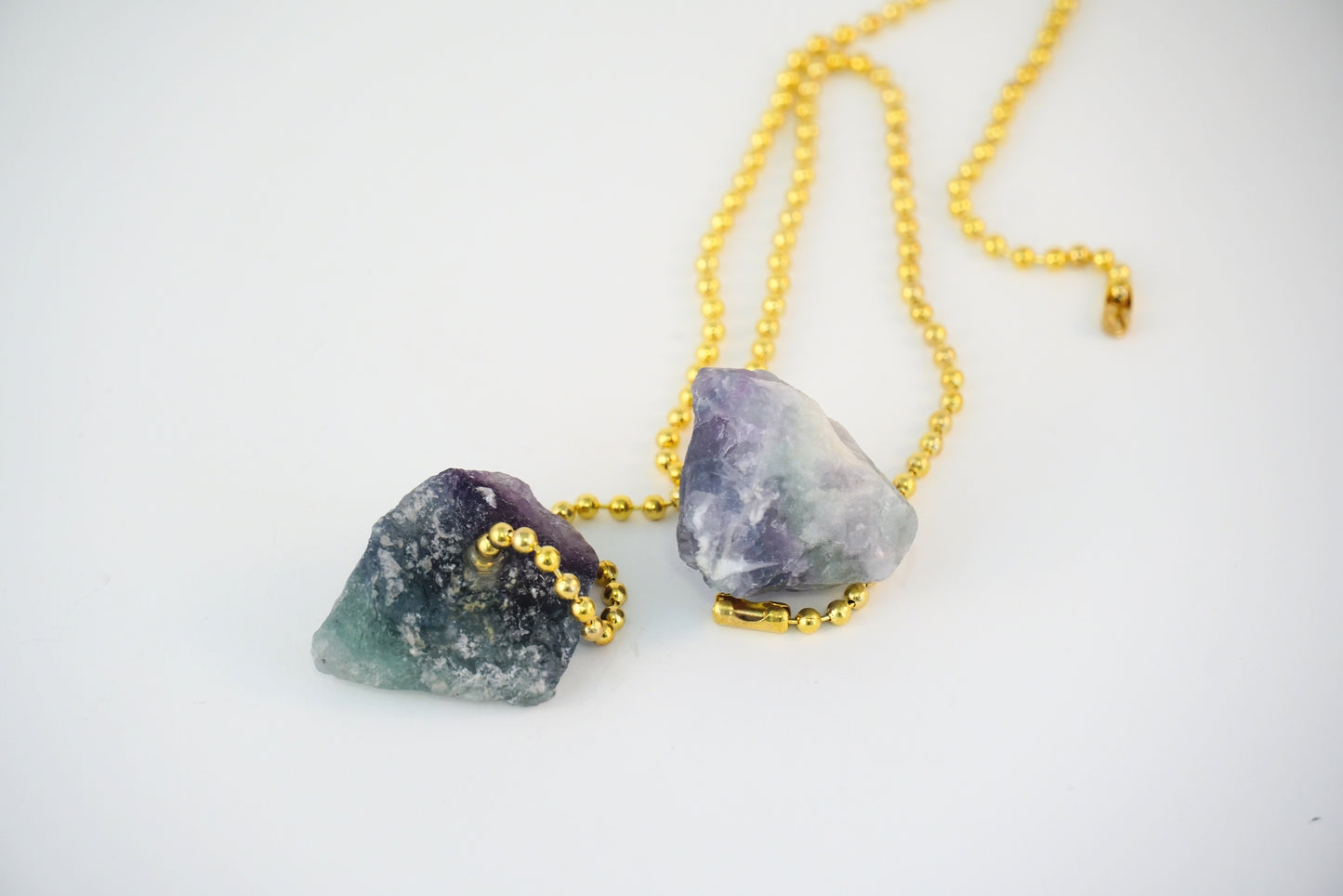 Rainbow Fluorite Crystal Light and Fan Pull Set