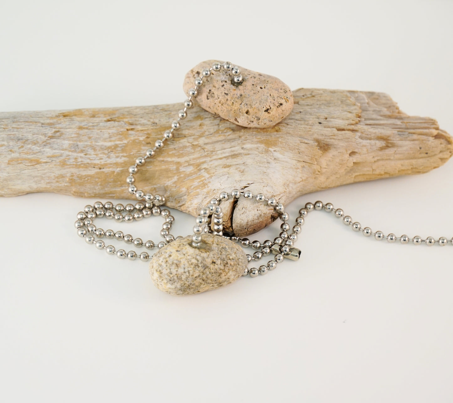 Light and Fan Pulls with Granite Beach Rocks Pebbles