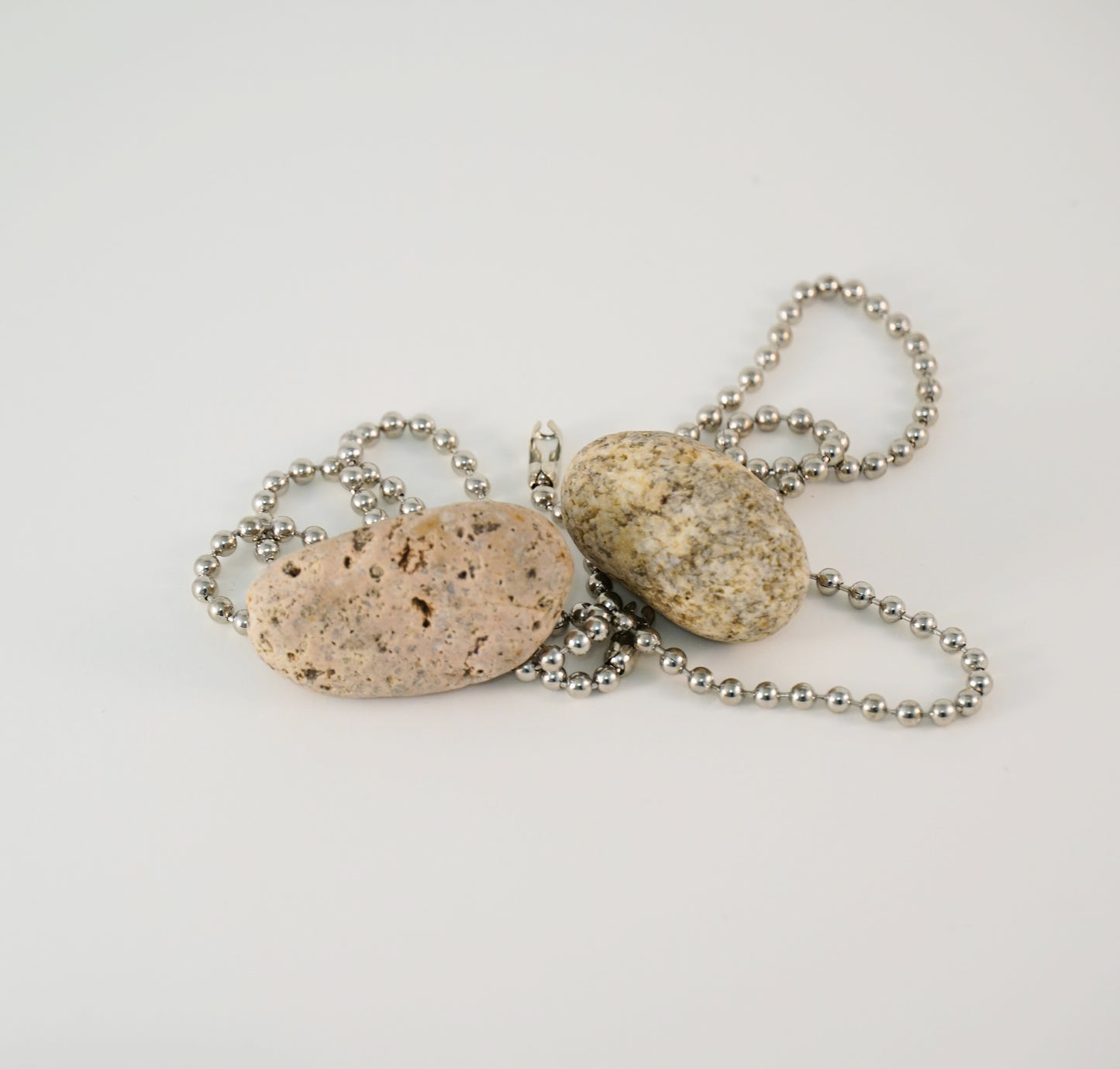 Light and Fan Pulls with Granite Beach Rocks Pebbles