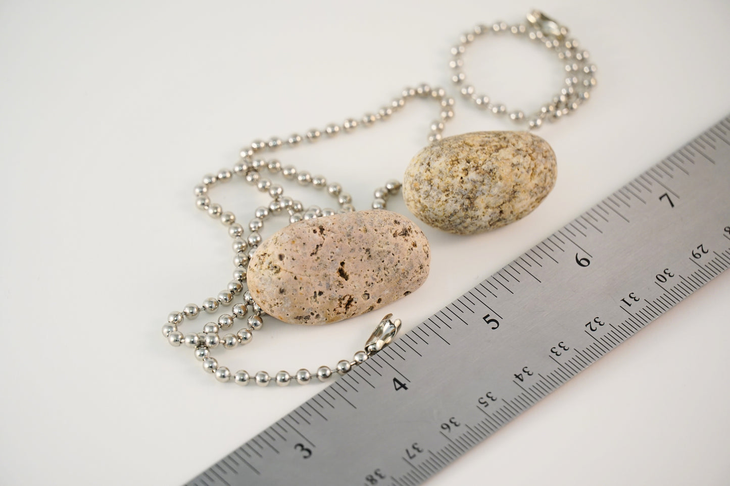 Light and Fan Pulls with Granite Beach Rocks Pebbles