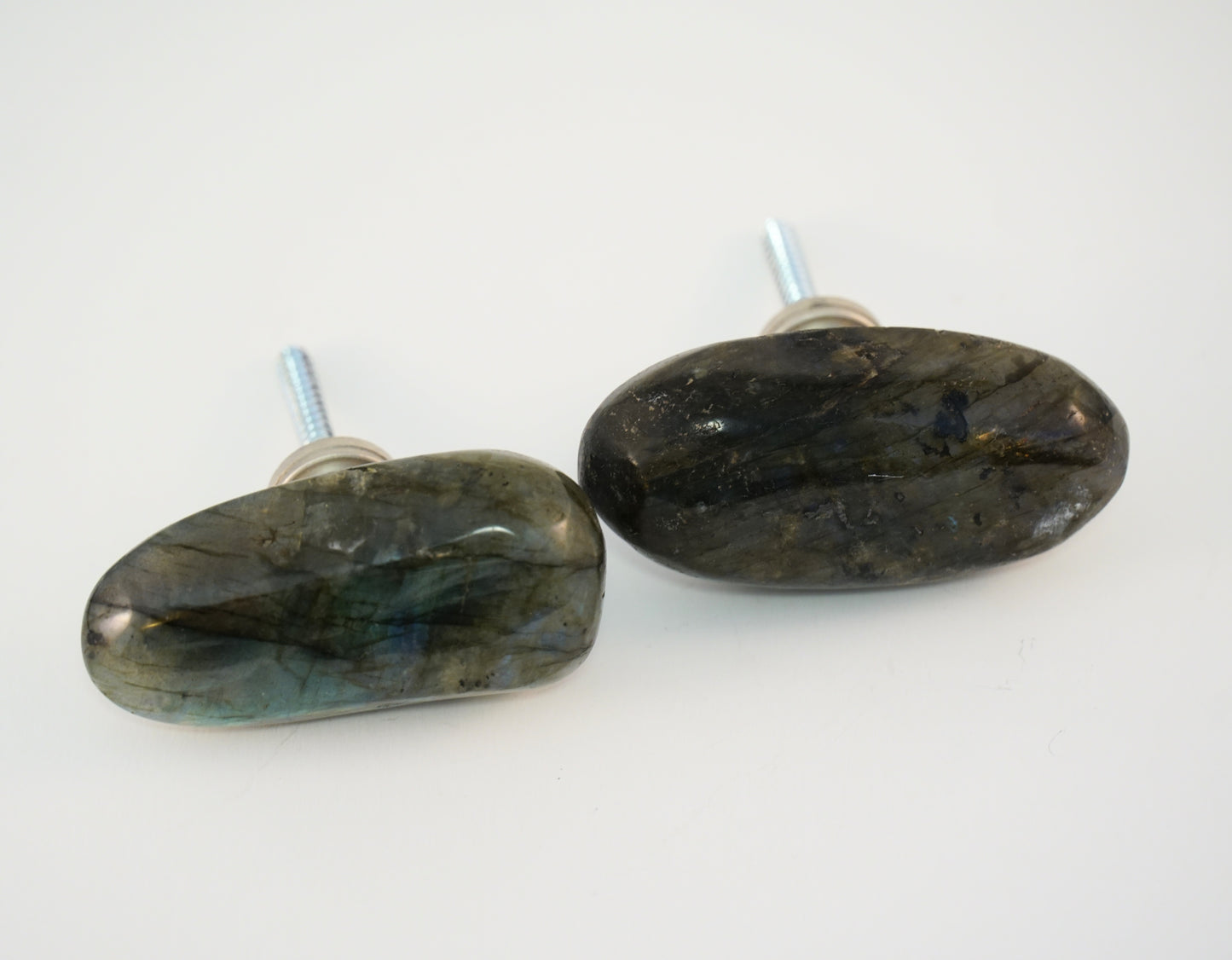 Labradorite Flush Mount Wall Hook Pair