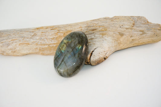 Labradorite Palm Stone Flush Mount Ceiling Light Cap Finial