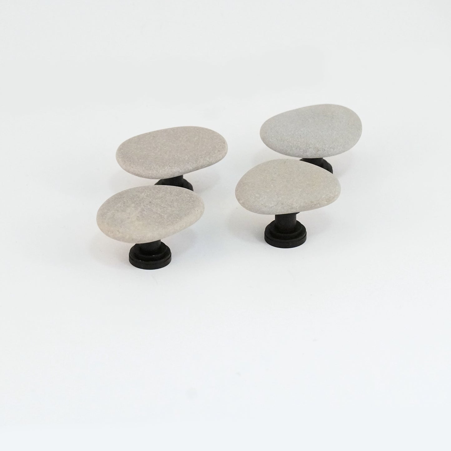 Custom Order Beach Rock Cabinet Knob Singles - Oil Rubbed Bronze Stems