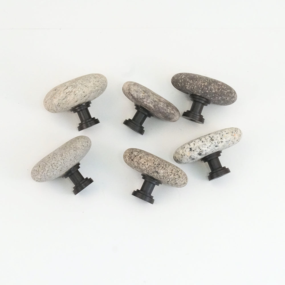 Natural Stone Cabinet Knobs - Set of 6