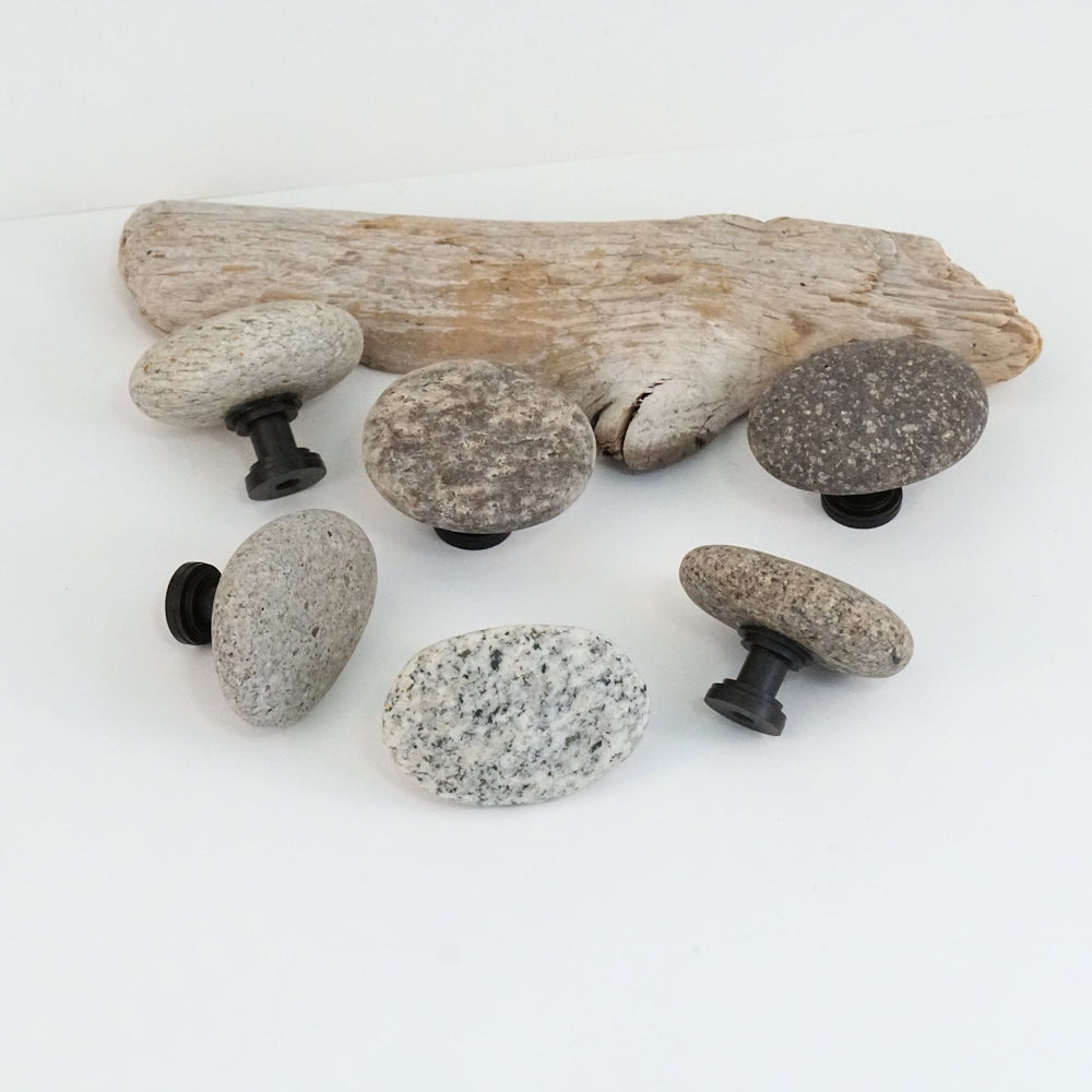 Natural Stone Cabinet Knobs - Set of 6