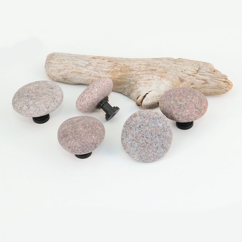 Round Pink Granite - Set of 5 - Ready to Ship