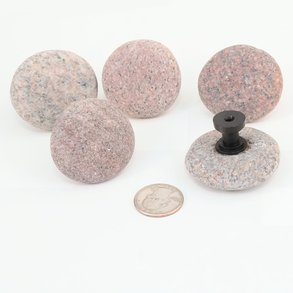 Round Pink Granite - Set of 5 - Ready to Ship