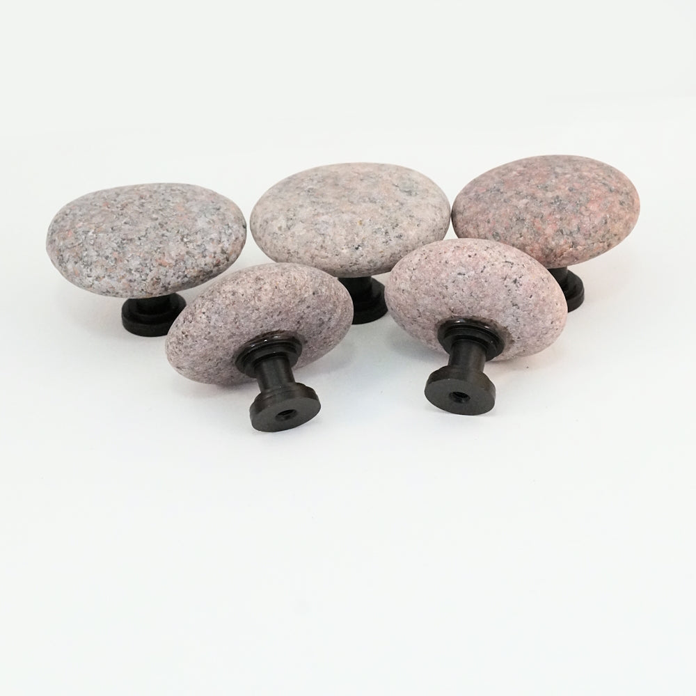 Round Pink Granite - Set of 5 - Ready to Ship