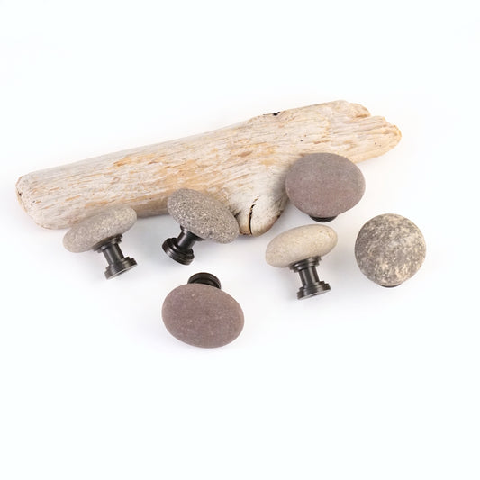 Mixed Warm Beach Stones - Set of 6