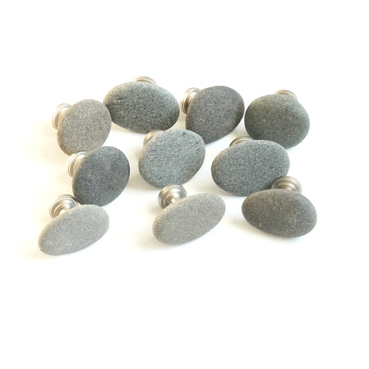 Mixed Gray Stones - Set of 10 - Ready to Ship