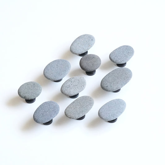 Wild Mix Gray Beach Rocks - Set of 10 - Ready to Ship