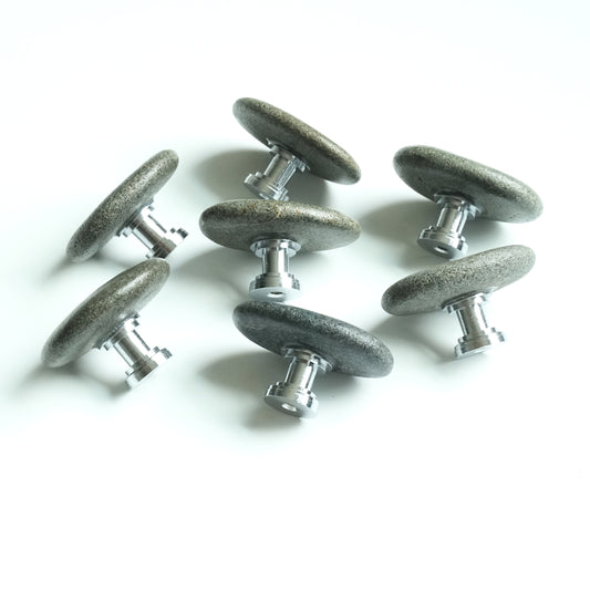Large Flat Gray Beach Stones - Set of 7 - Ready to Ship