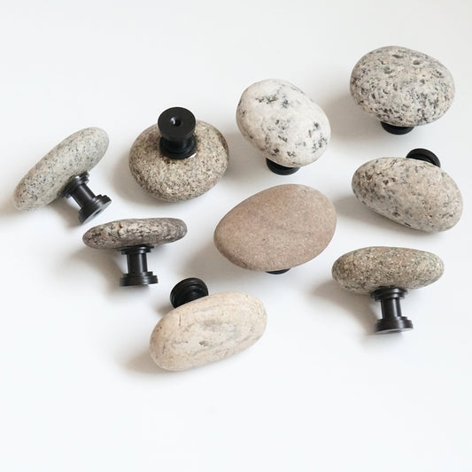Bold Granite Beach Rocks - Set of 9