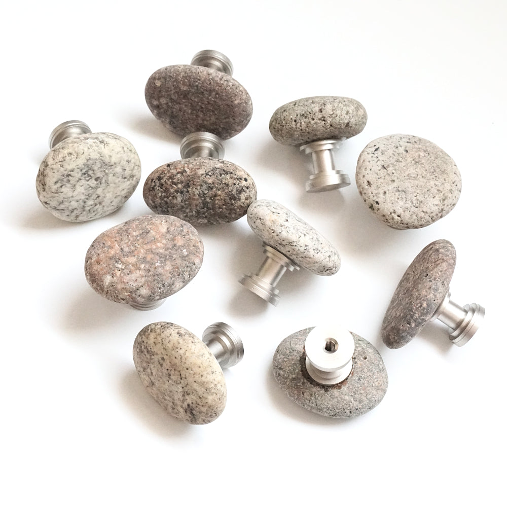 Granite Glory Beach Rock Cabinet Knobs - Set of 10