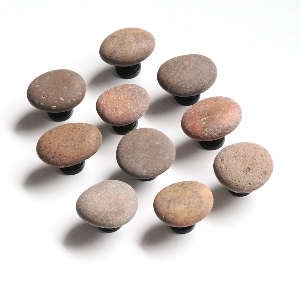 Mixed Warm Brown Beach Rocks - Set of 10