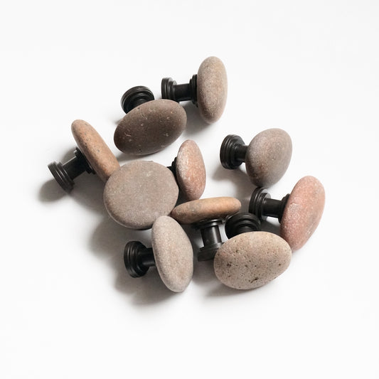 Mixed Warm Brown Beach Rocks - Set of 10