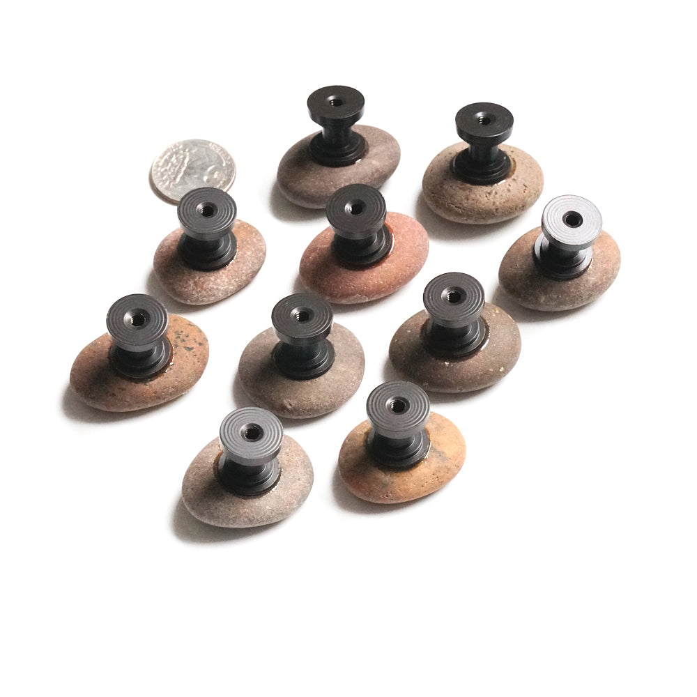 Mixed Warm Brown Beach Rocks - Set of 10