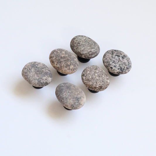 Natural Stone Cabinet Knobs - Set of 6 | Spots Mix