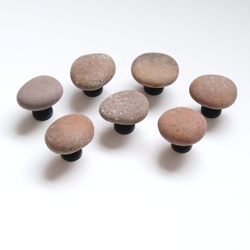 Set of 7 Warm Brown Cabinet Knobs