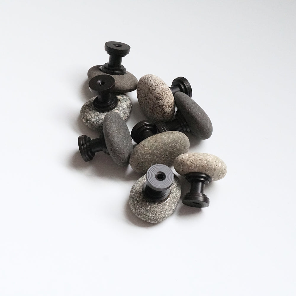 Set of 8 - Beach Pebble Cabinet Knobs