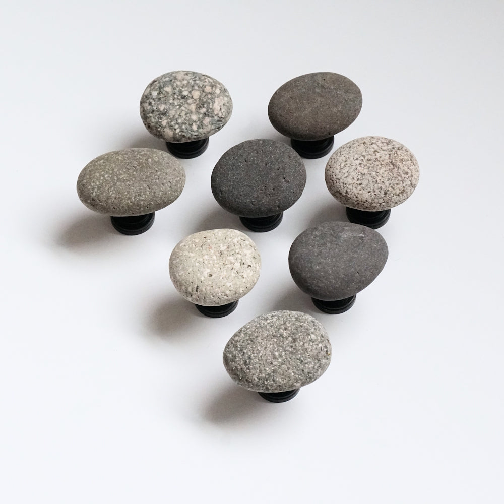 Set of 8 - Beach Pebble Cabinet Knobs
