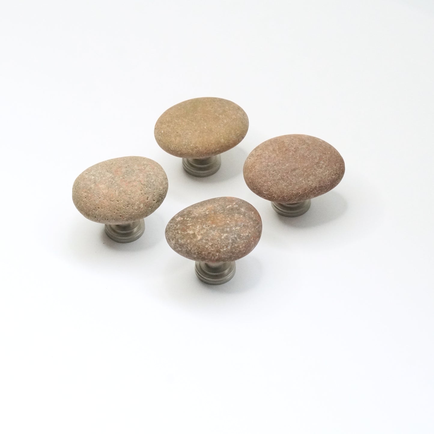 Beach Stone Cabinet Pulls - Set of 4 | Warm Sand
