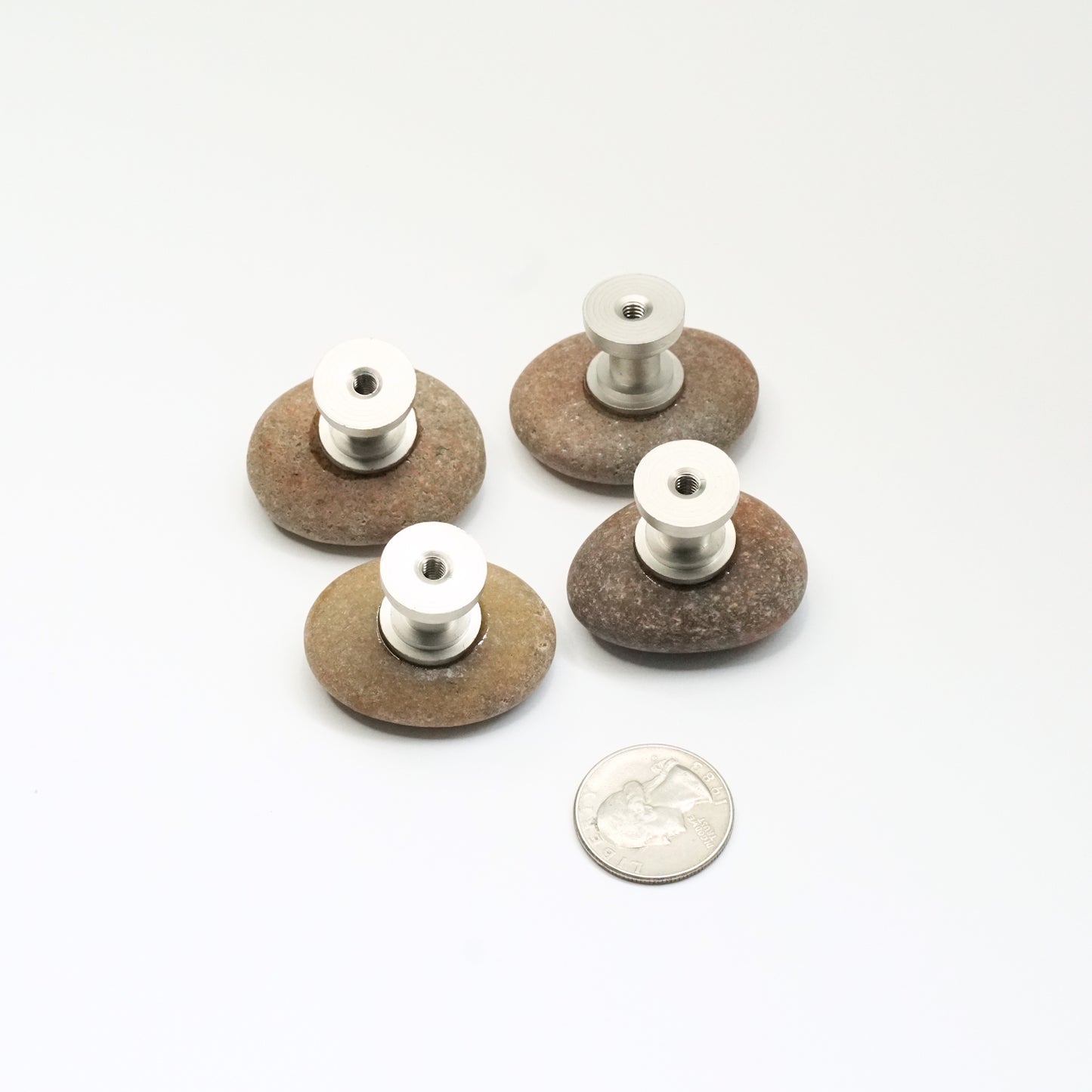 Beach Stone Cabinet Pulls - Set of 4 | Warm Sand