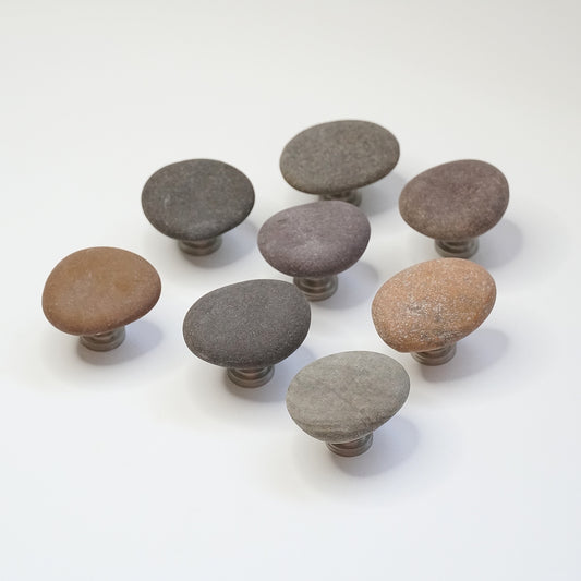 Stone Cabinet Knobs - Set of 8 | Earth Tone Mix