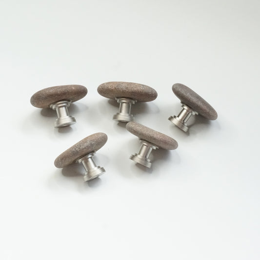 Coastal Cabinet Knobs - Set of 5 | Round Browns